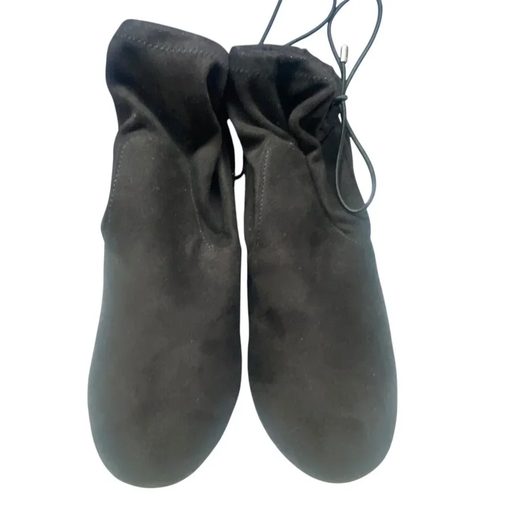 HEART IN D Women Tie Ankle Faux Suede 3
